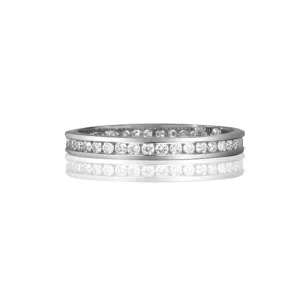 Backes and Strauss White Gold and Diamond Bang Ring