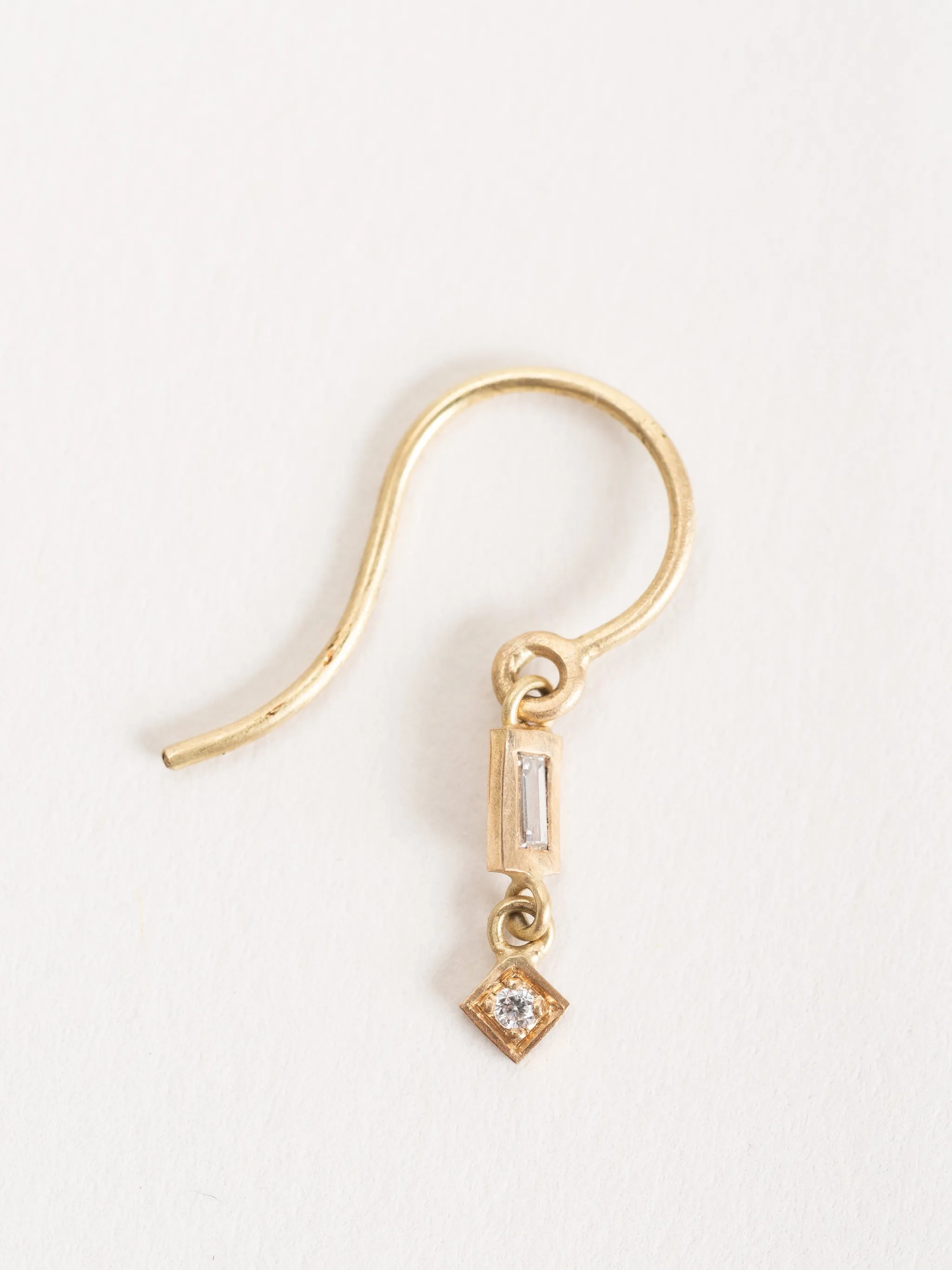 baguette drop earrings