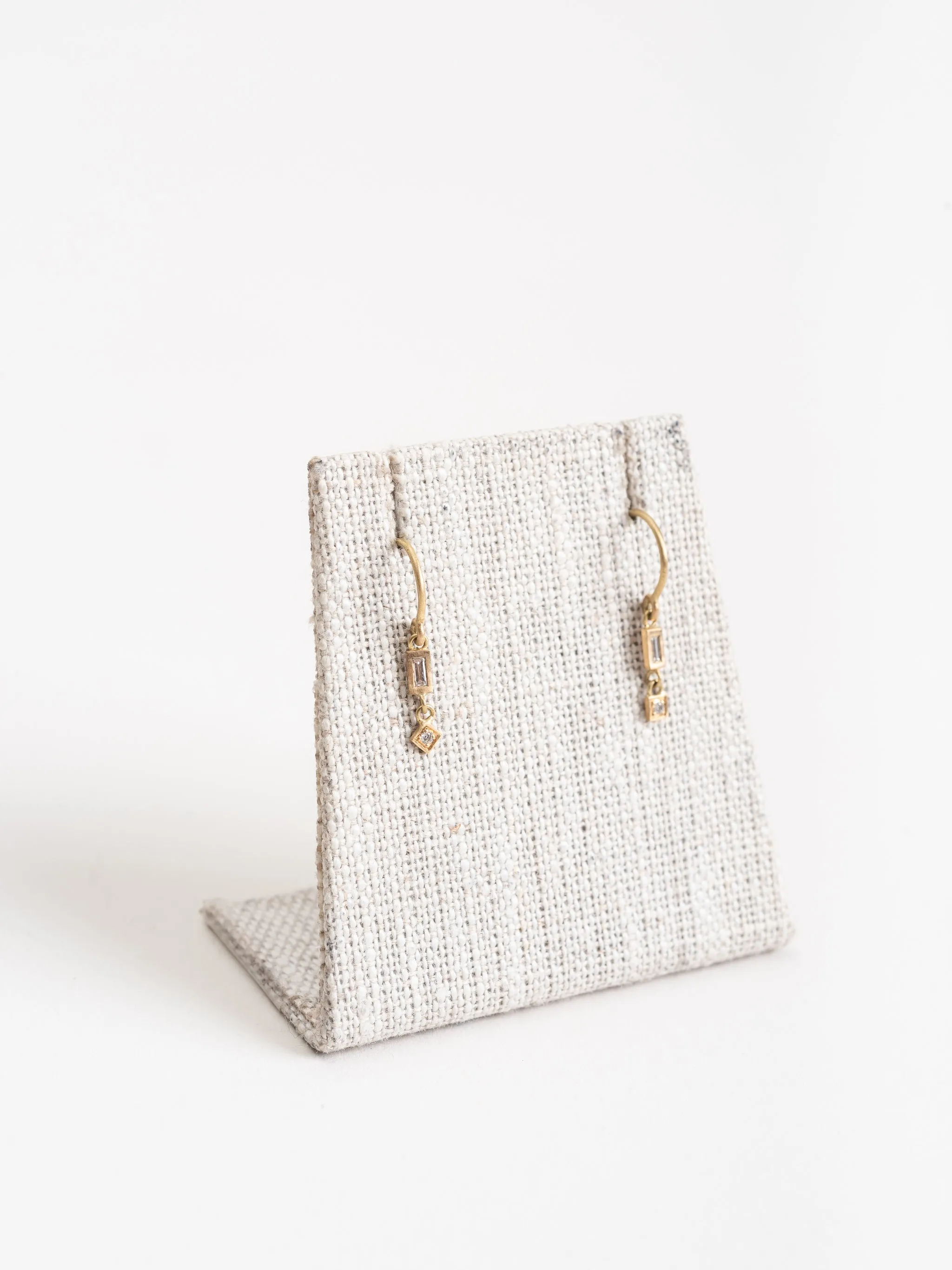 baguette drop earrings