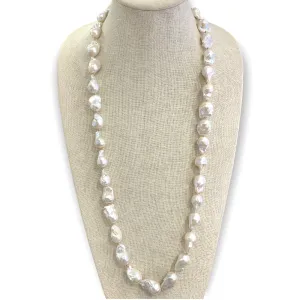 Baroque Freshwater Pearls on Silk Necklace