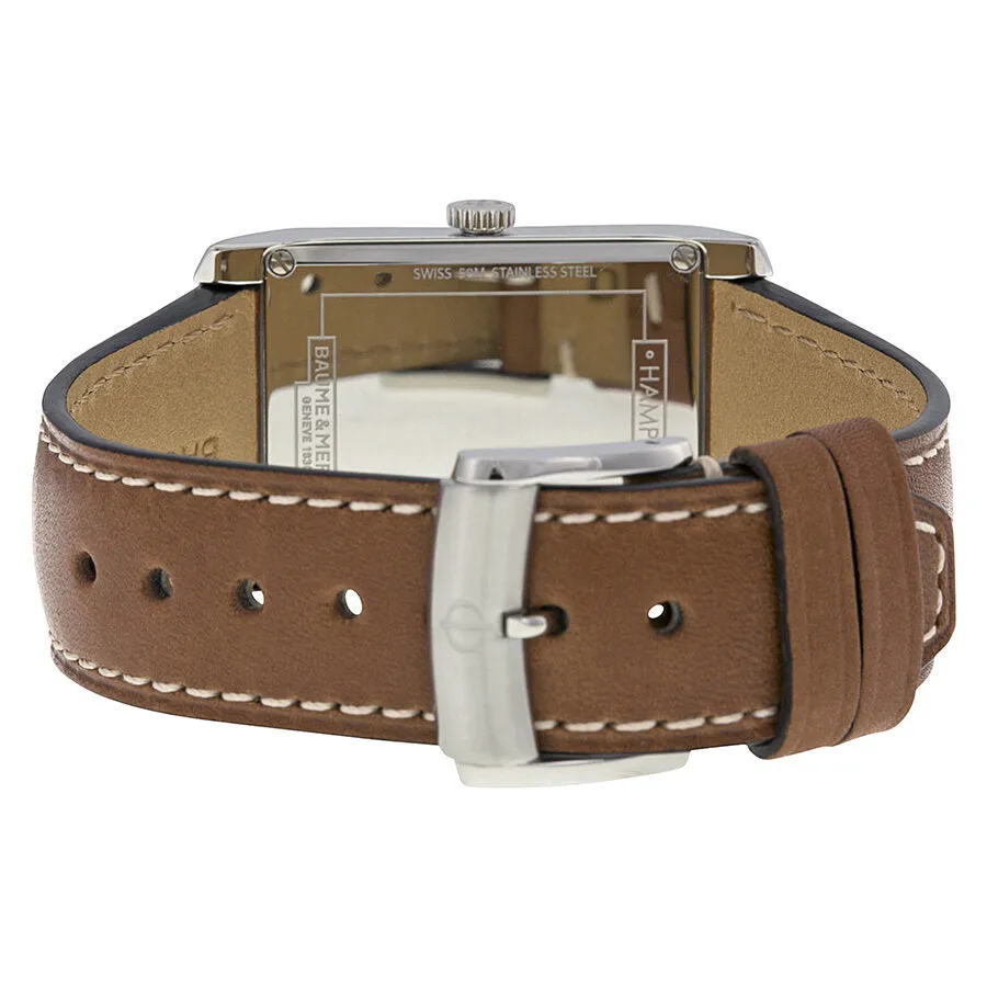 Baume et Mercier Hampton White Dial Brown Leather Men's Watch 10153