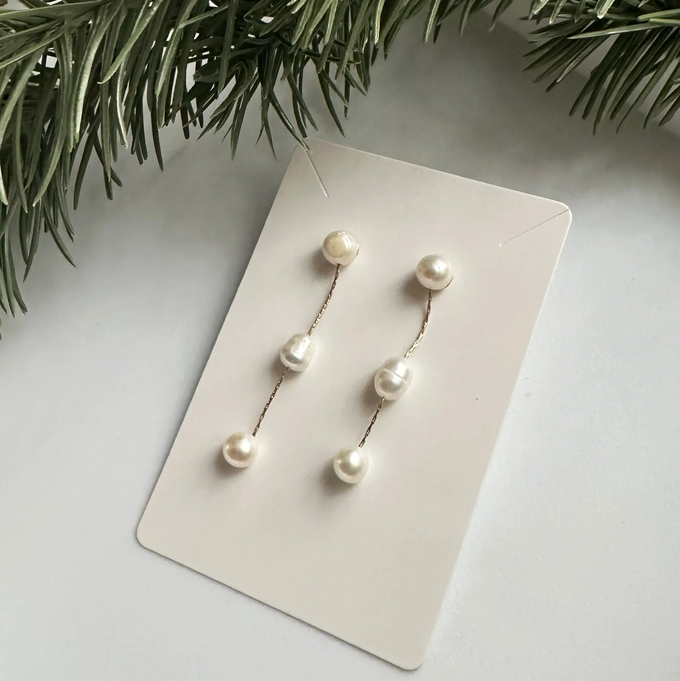 Beaded Pearl Earrings