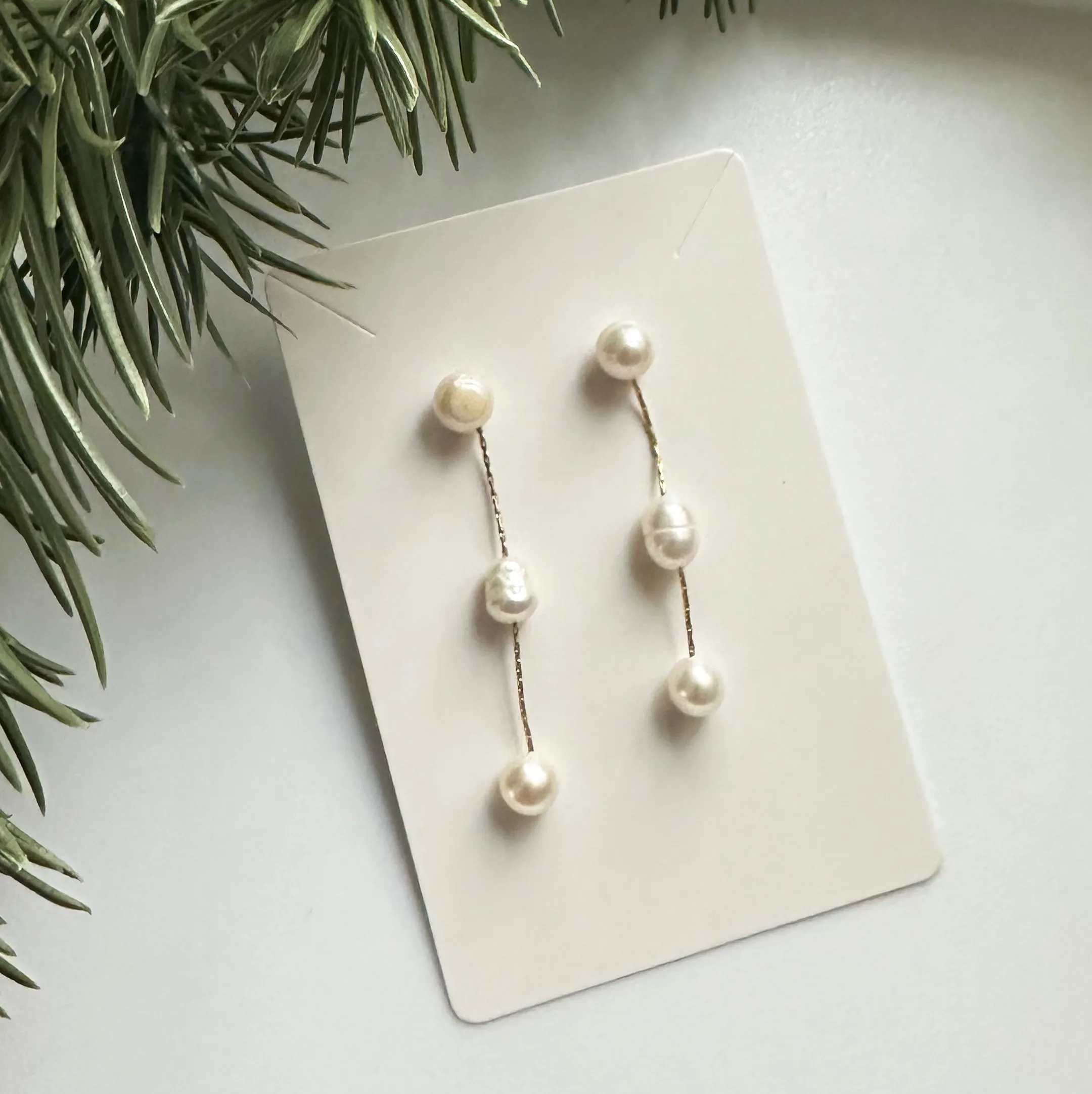 Beaded Pearl Earrings