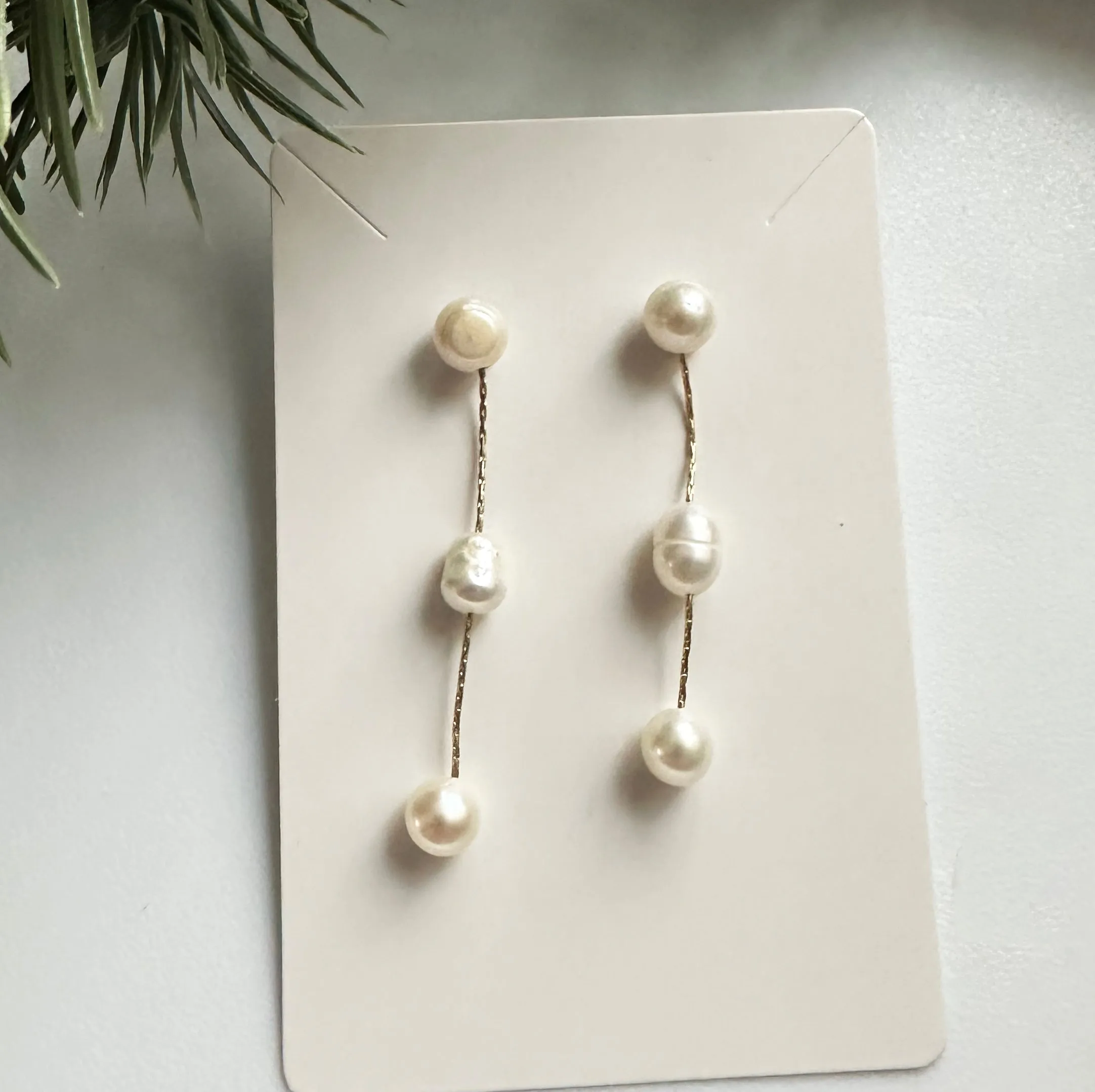 Beaded Pearl Earrings