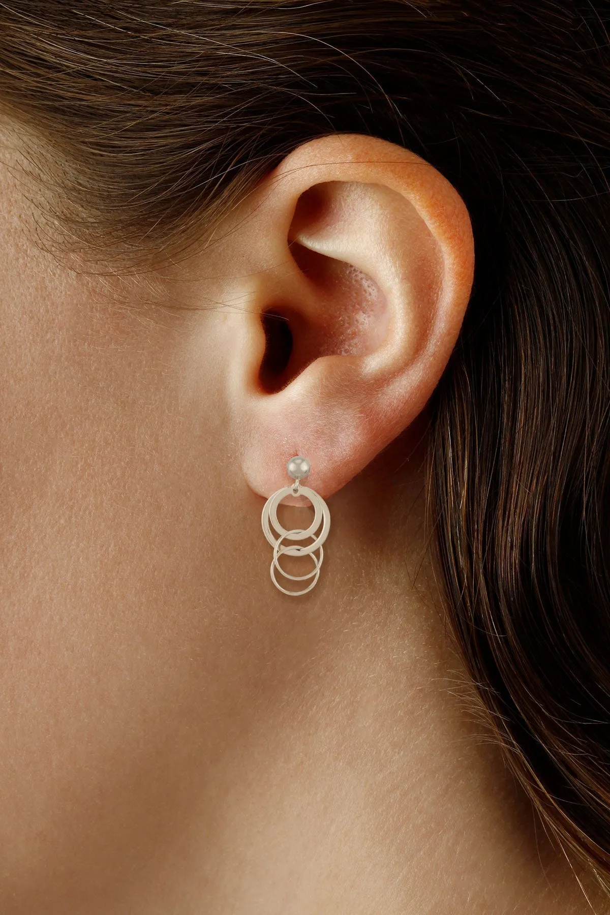 Ben Garelick Sterling Silver Small Multi Link Drop Earrings