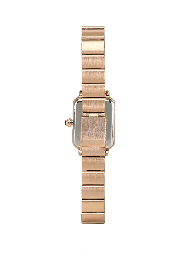 Betty Rose Gold Stainless Steel Analog Watches (Salmon)