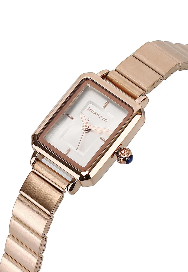Betty Rose Gold Stainless Steel Analog Watches (Salmon)