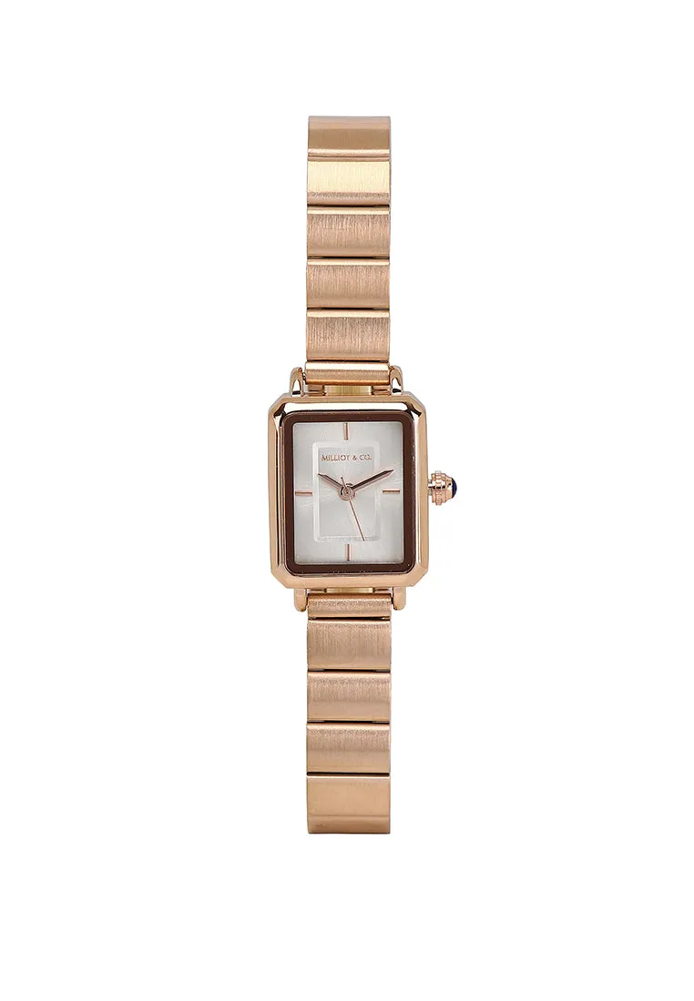 Betty Rose Gold Stainless Steel Analog Watches (Salmon)