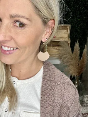 Biggest Fan Drop Earrings, Brown
