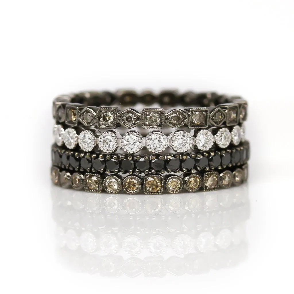Black Cognac Diamond Band