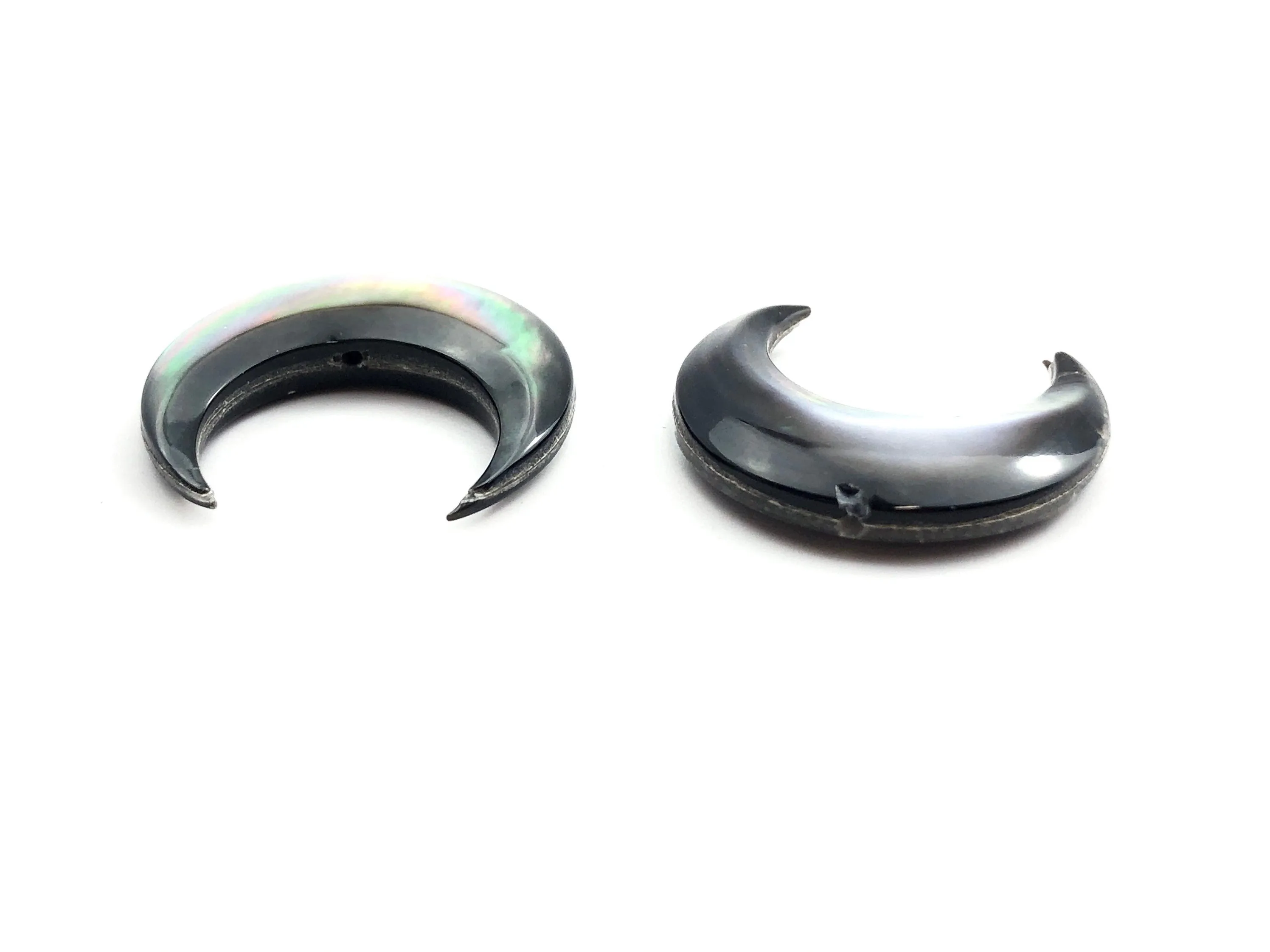 Black Tahitian Mother Of Pearl Crescent Moon Sku#M411