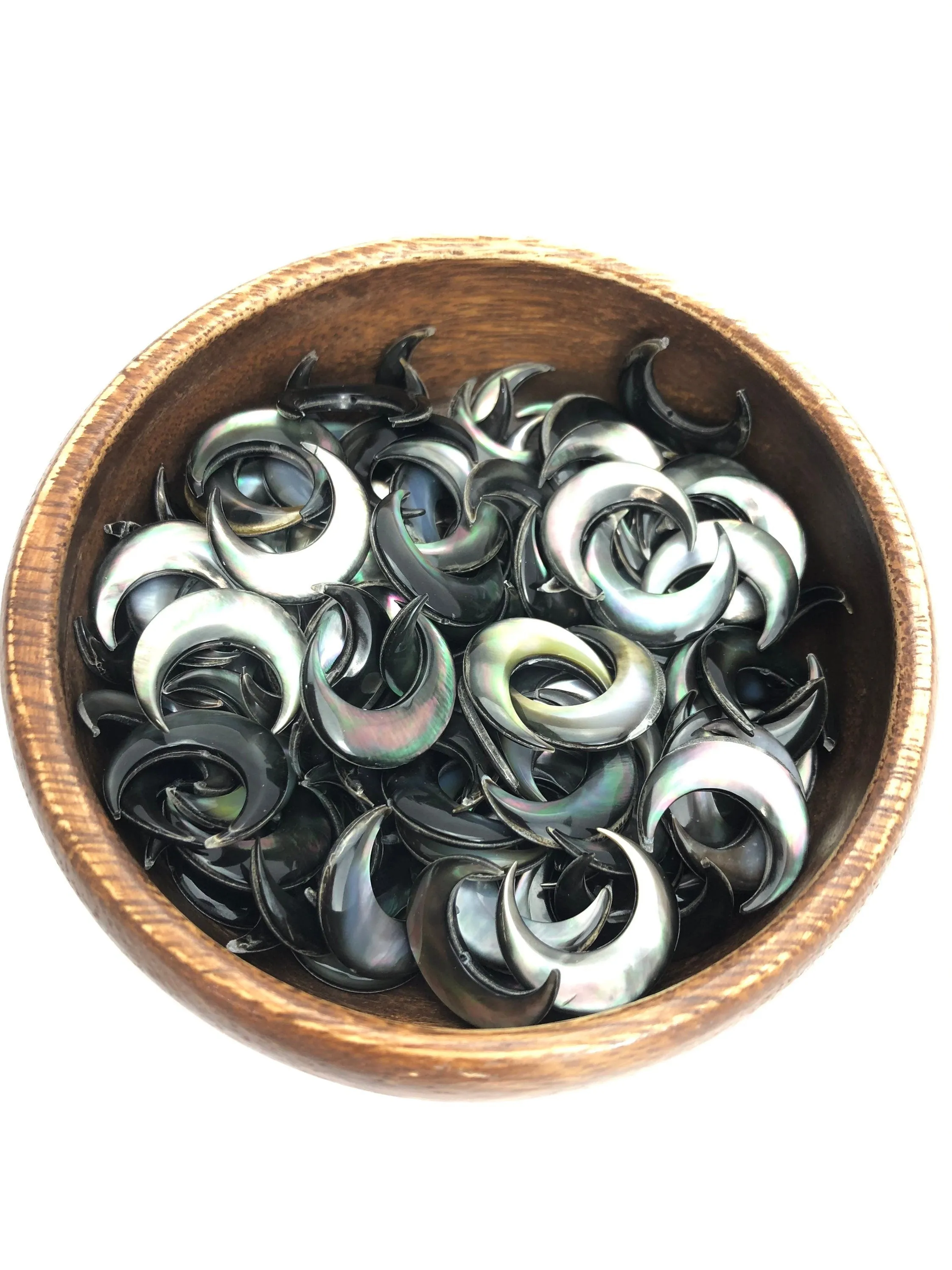 Black Tahitian Mother Of Pearl Crescent Moon Sku#M411