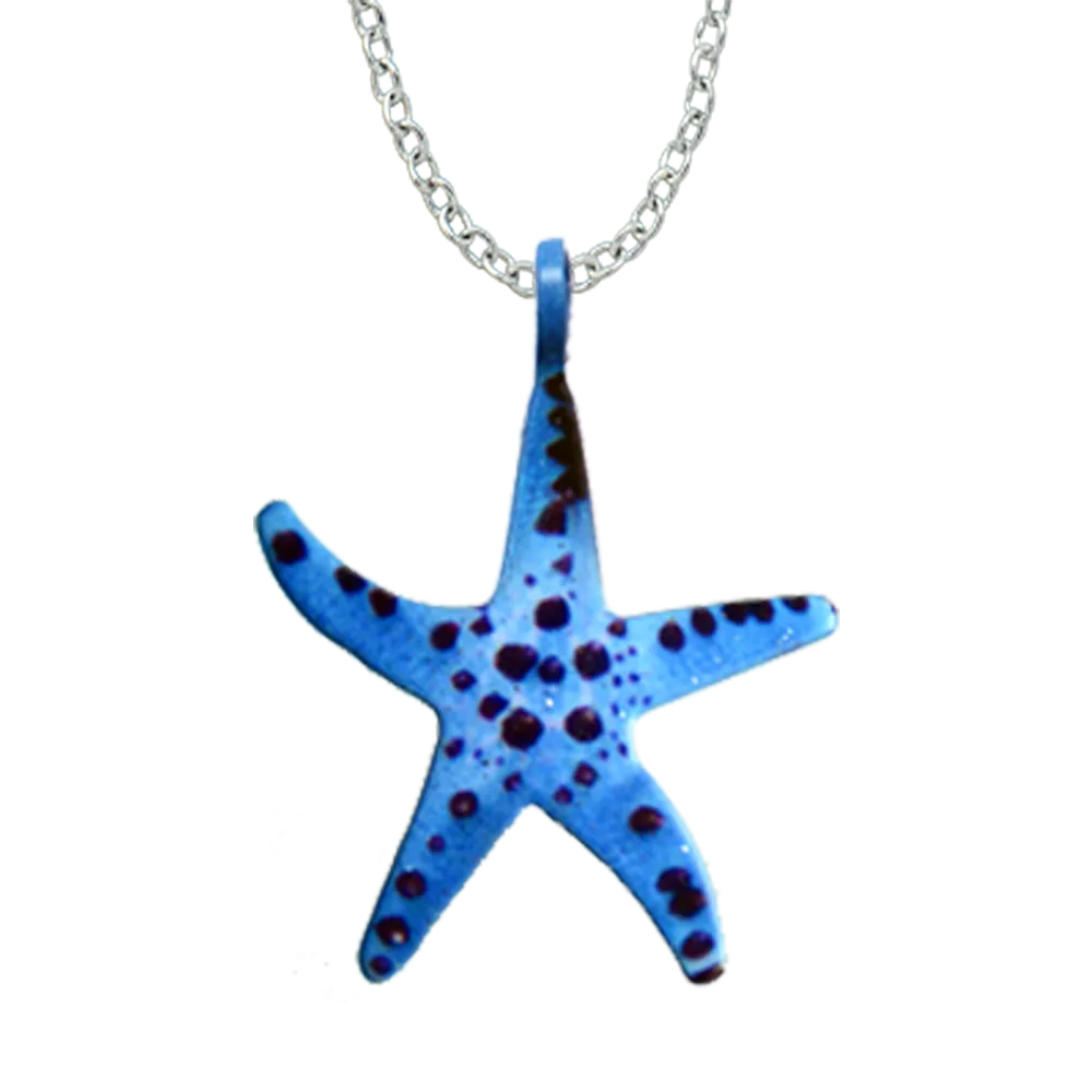 Blue-Knobbed Starfish Necklace, Item# 4213X