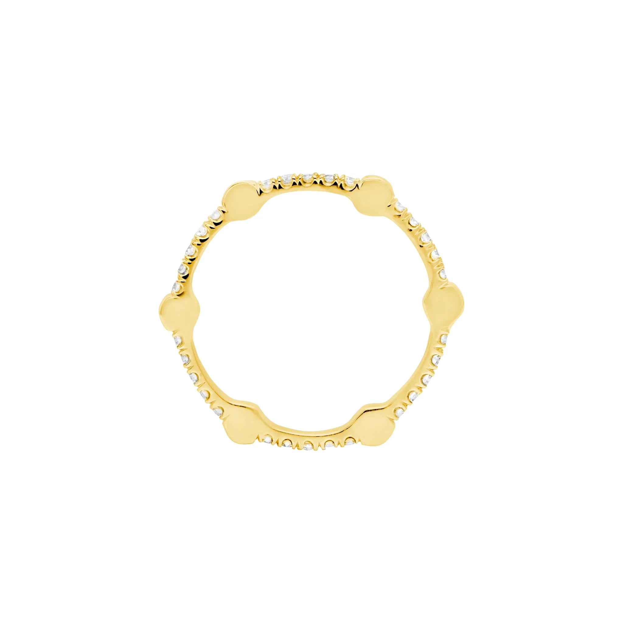 Blue Sapphire Gear Band | Yellow Gold
