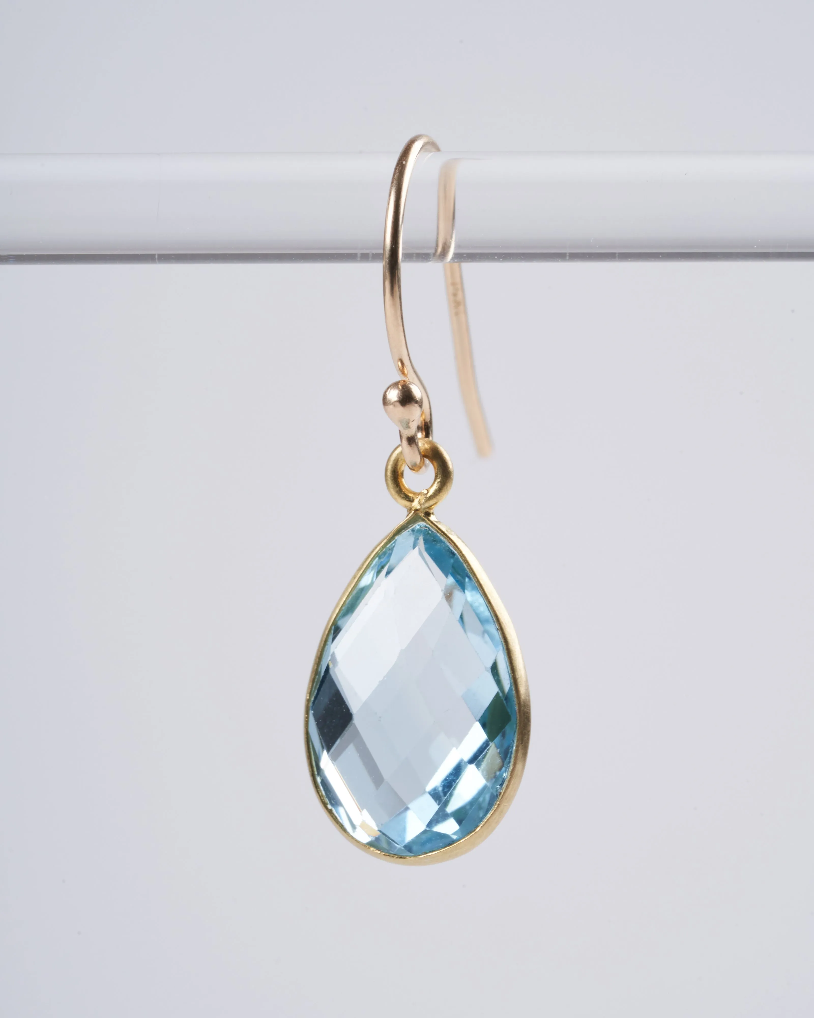 blue topaz drop earrings