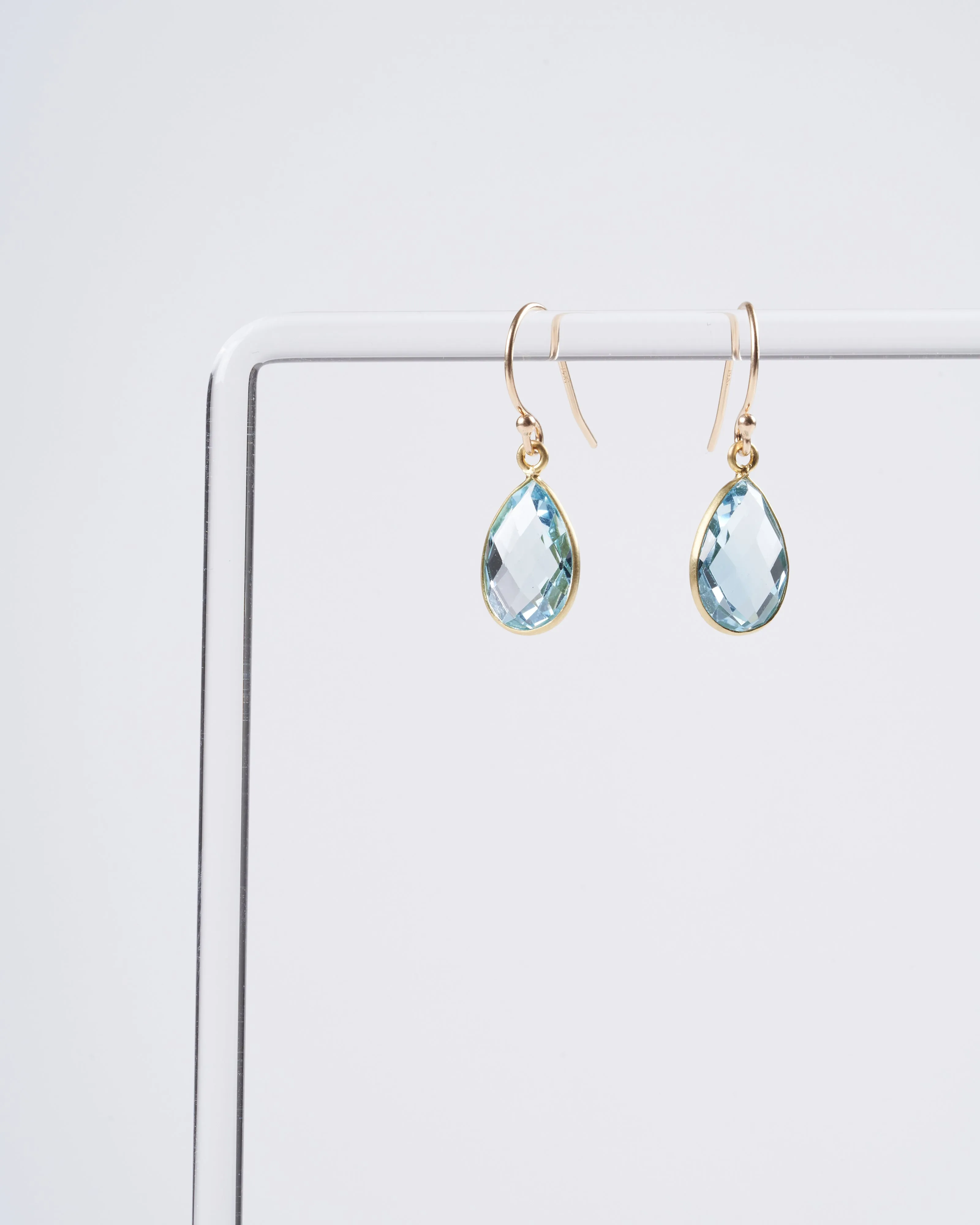blue topaz drop earrings
