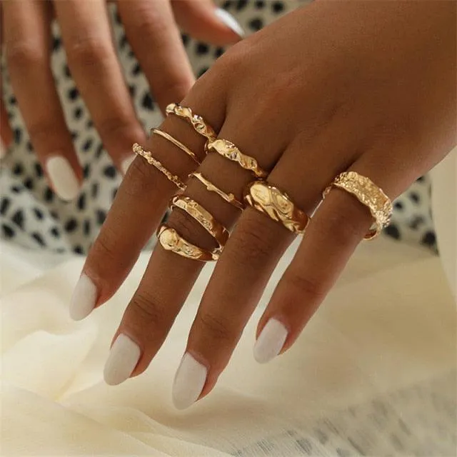 Boheimian Rings 5Pcs Set