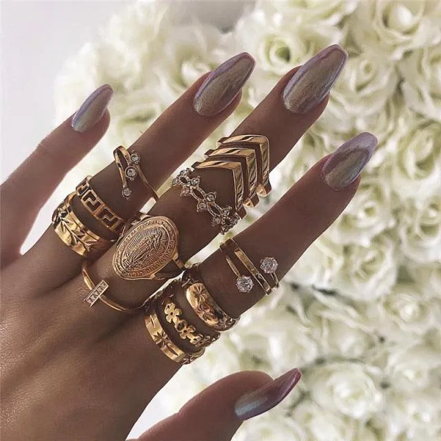 Boheimian Rings 5Pcs Set