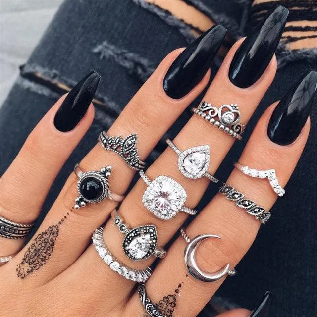 Boheimian Rings 5Pcs Set
