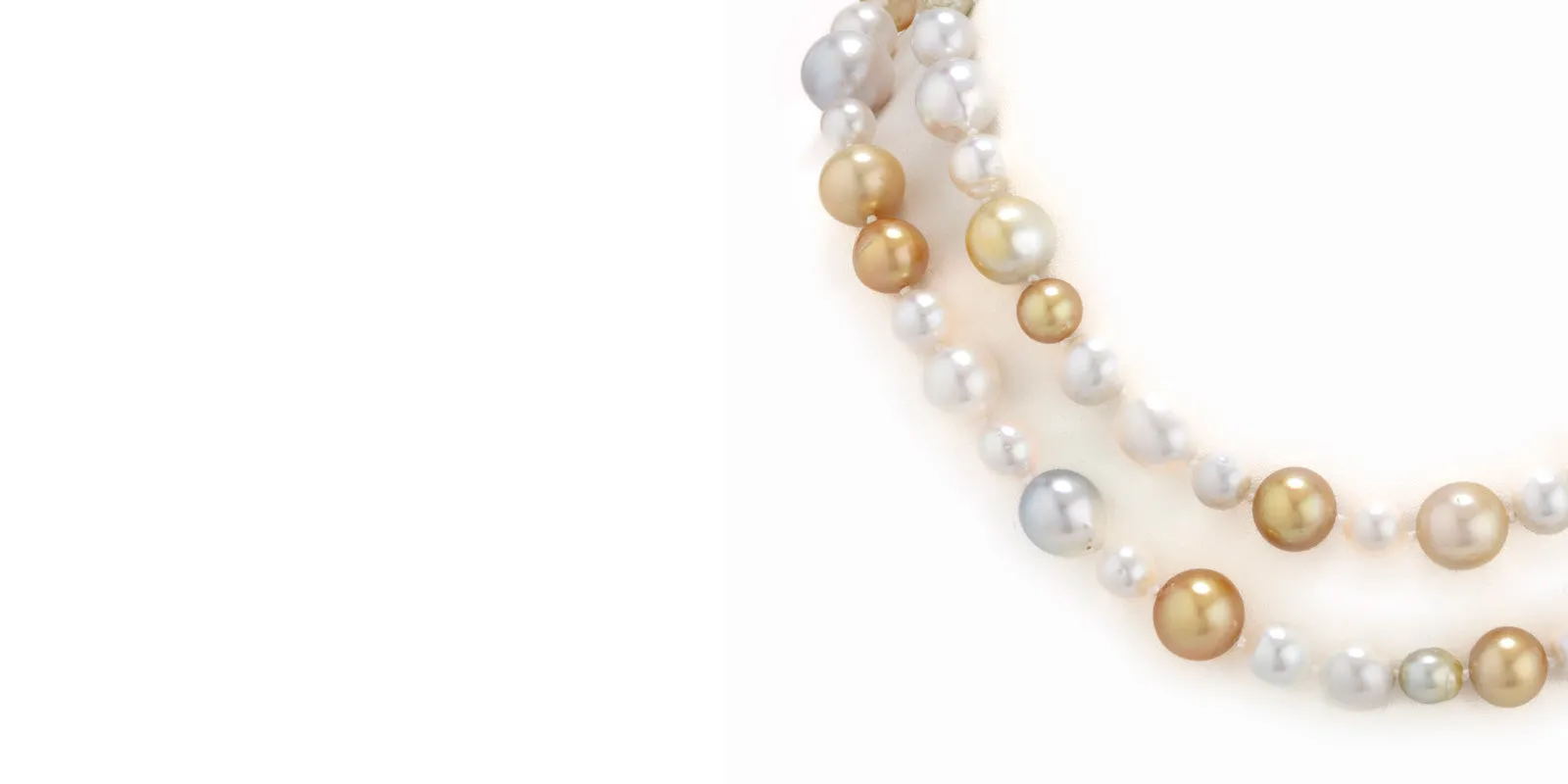 Bubbles 81 golden pearl necklace