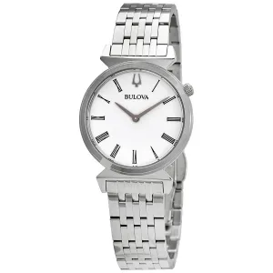 Bulova Regatta Quartz White Dial Ladies Watch 96L275