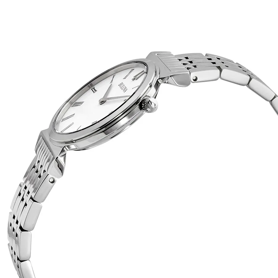 Bulova Regatta Quartz White Dial Ladies Watch 96L275