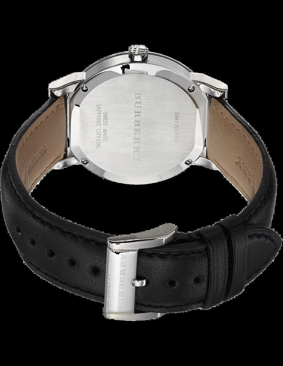 Burberry City Black Dial Black Leather Men's Watch BU9009
