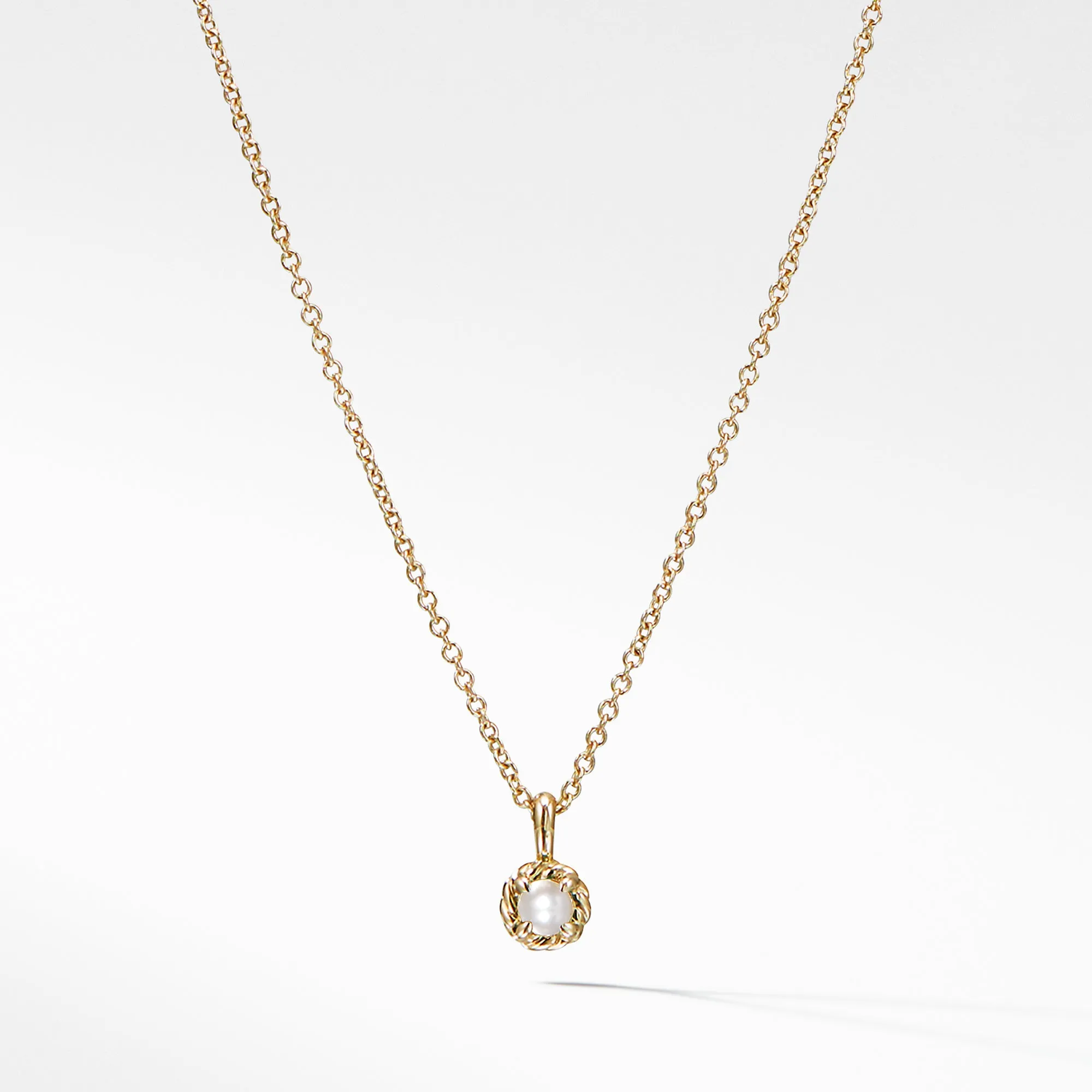 Cable Collectibles® Kids Necklace Birthstone Necklace with Cultured Freshwater Pearls in 18K Gold, 3mm