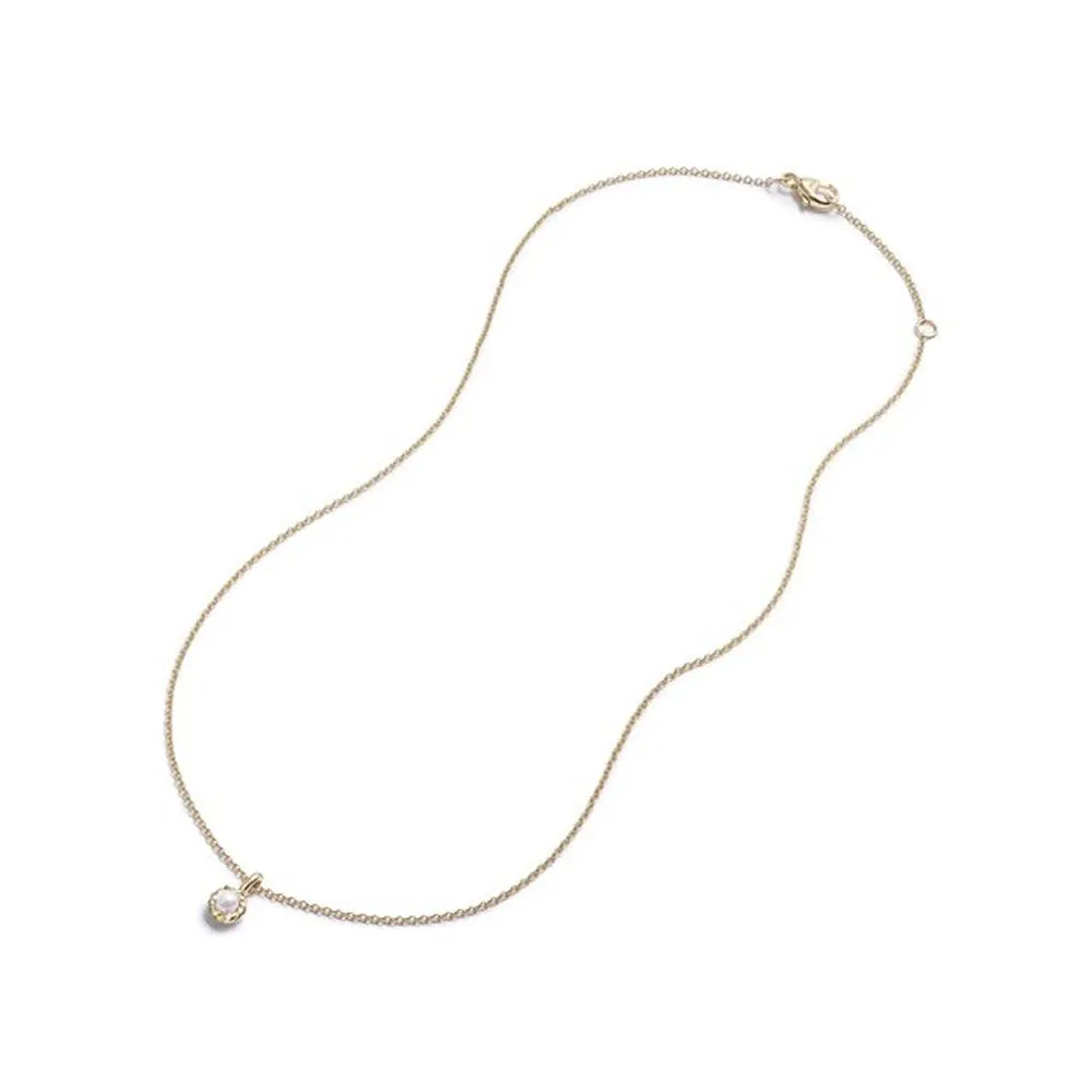 Cable Collectibles® Kids Necklace Birthstone Necklace with Cultured Freshwater Pearls in 18K Gold, 3mm