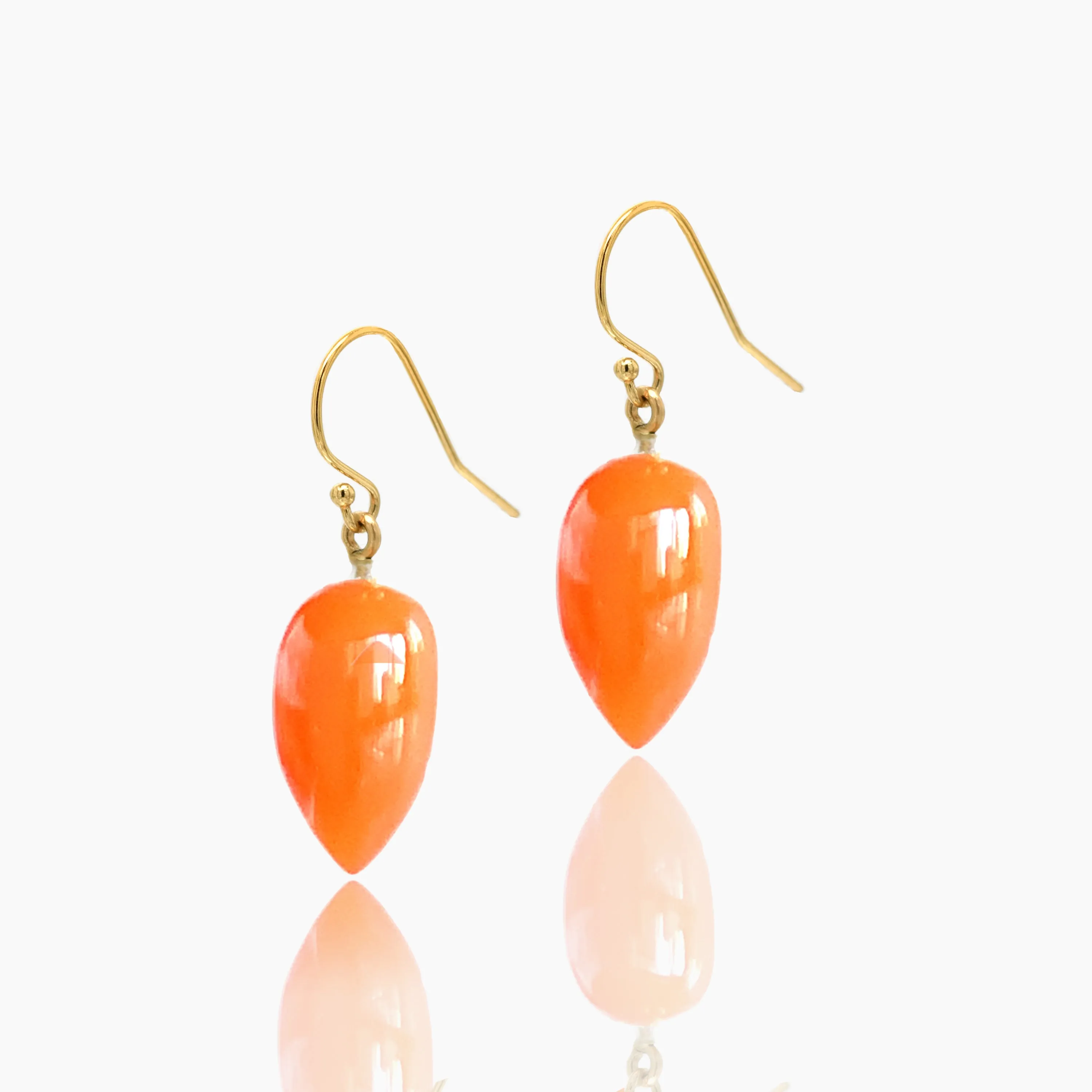 Carnelian Gold Earrings