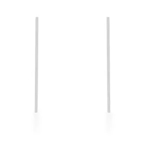 Carolee Rhodium Stainless Steel Long Line Drop Earrings