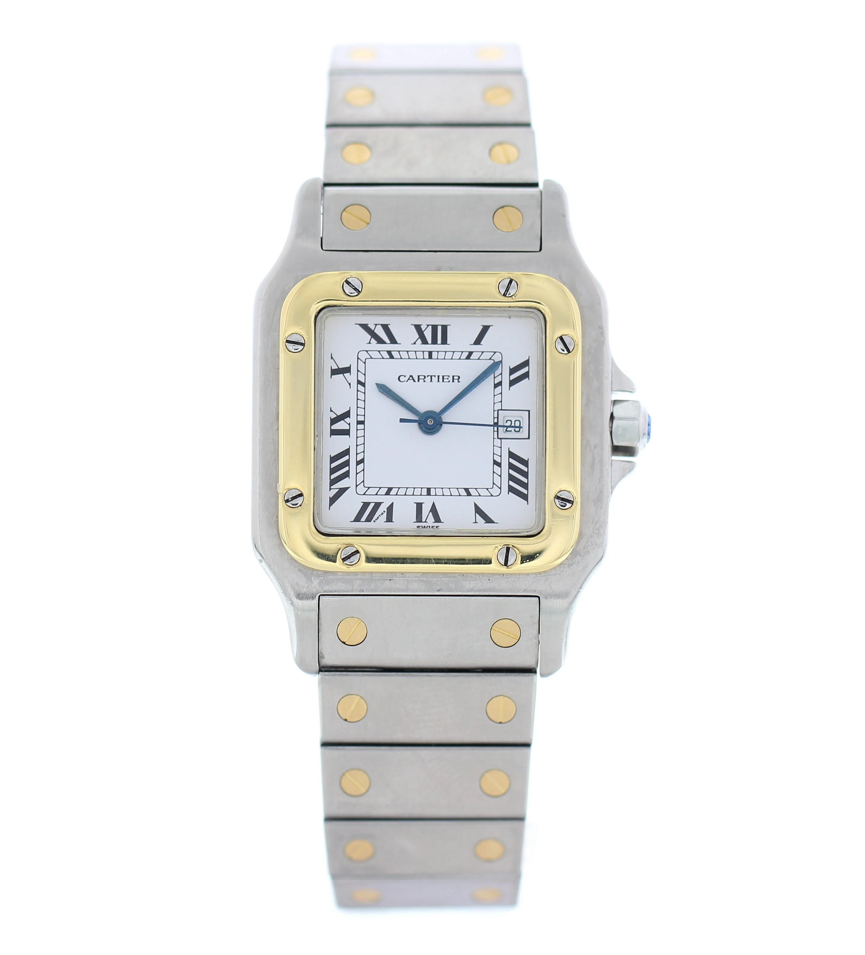 Cartier Santos Galbee 1566 Yellow Gold Stainless Steel Automatic