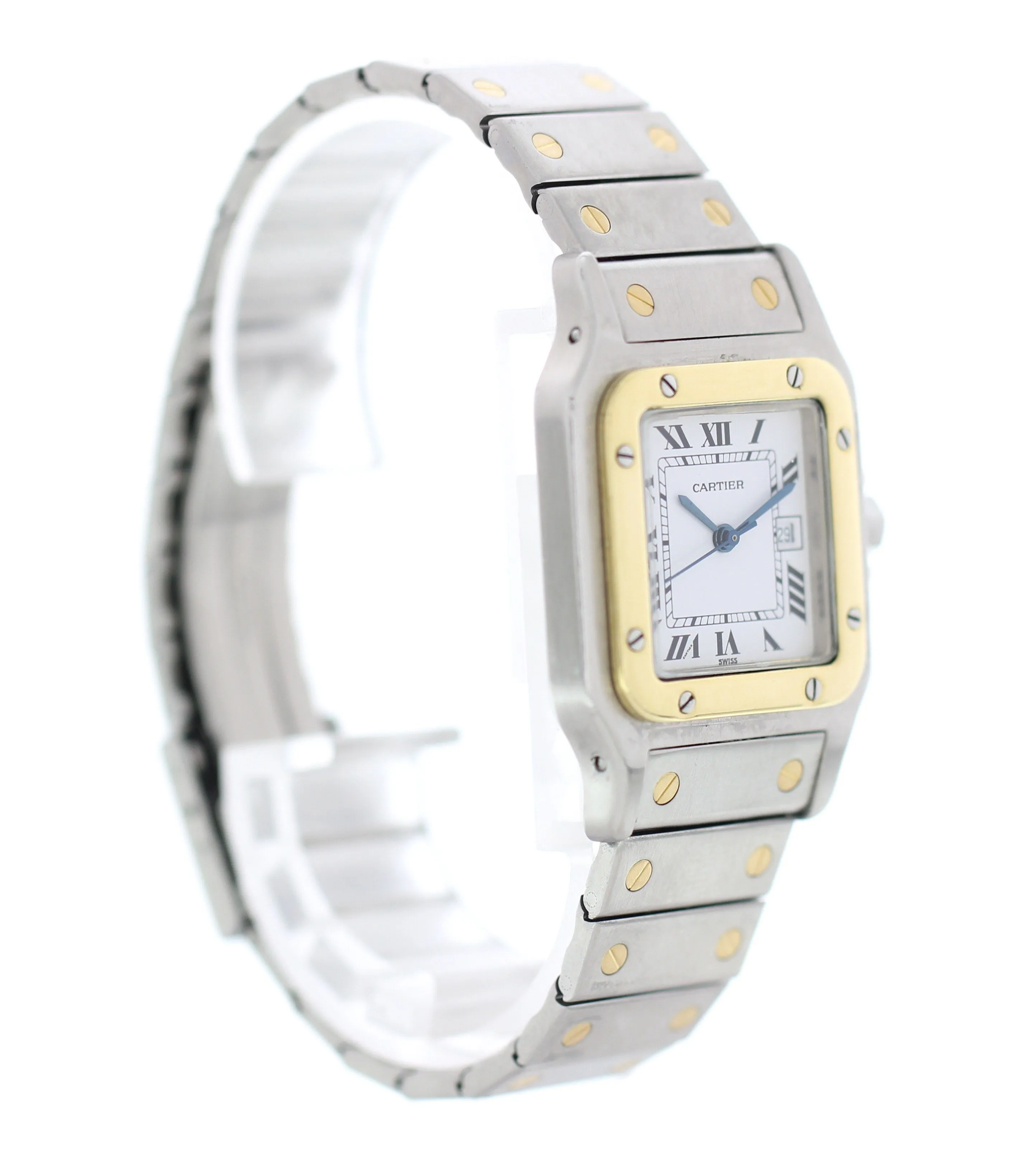Cartier Santos Galbee 1566 Yellow Gold Stainless Steel Automatic