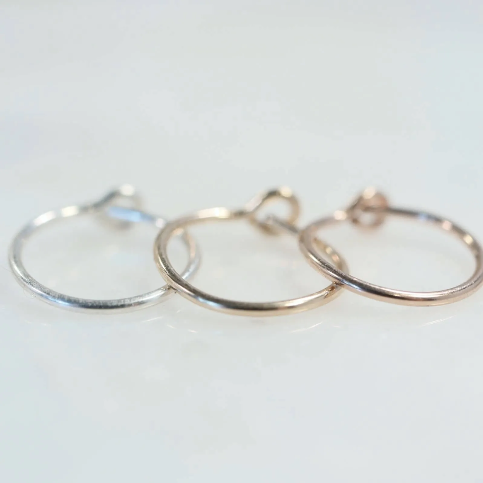 Cartilage Hoop Earring Plain - Choose Your Diameter, Gauge, Metal