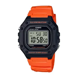 Casio Men's Band Digital Wrist Watch, W-218H-4B2VDF