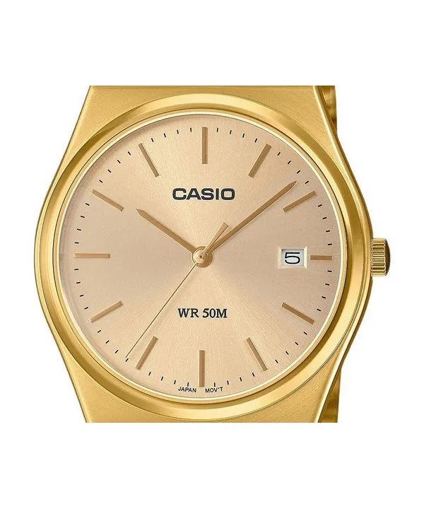 Casio Standard Analog Gold Tone Stainless Steel Gold Dial Quartz MTP-B145G-9AV Unisex Watch