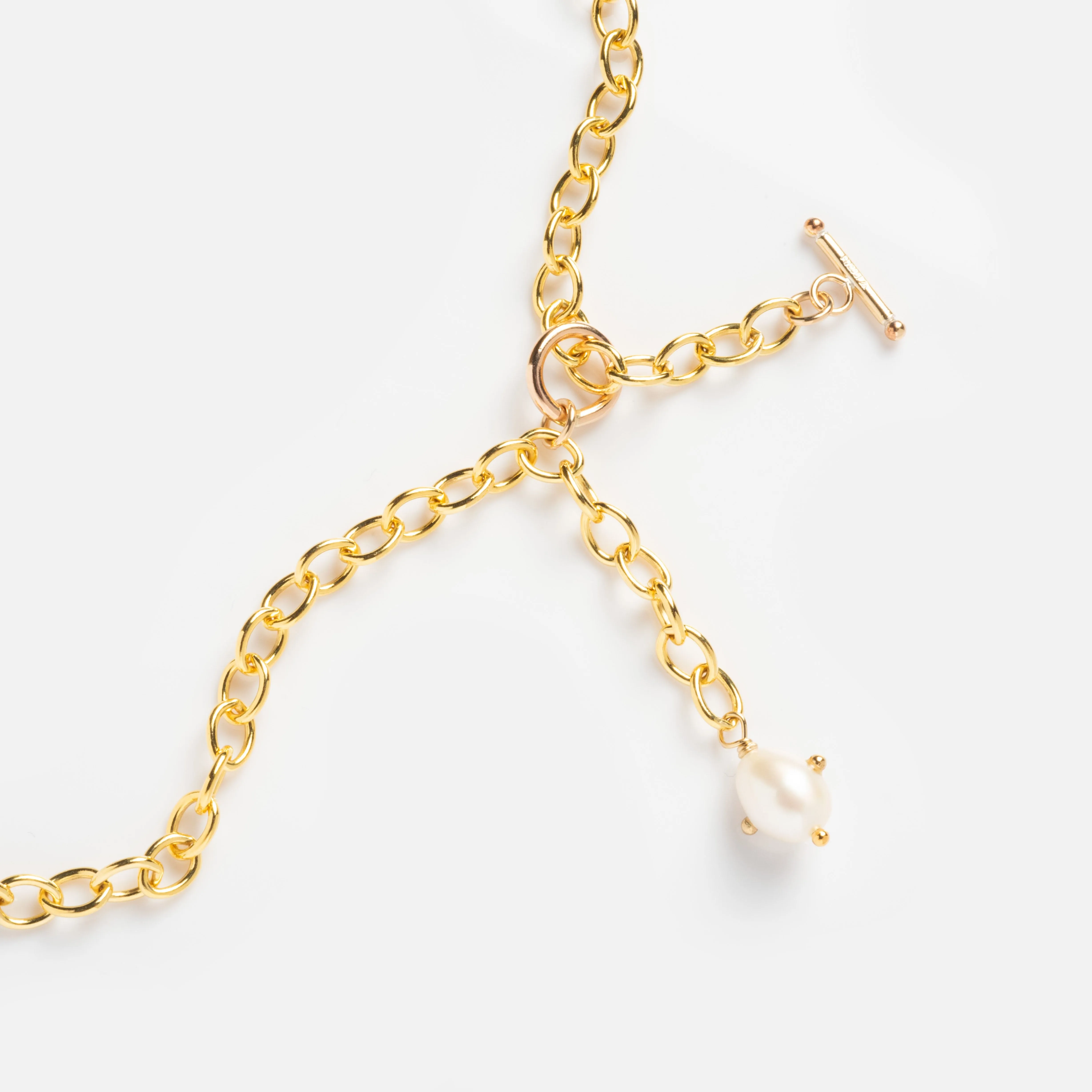 Celestial Pearl Lariat Necklace