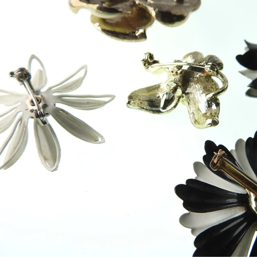 Charming Mid-Century Floral Brooches