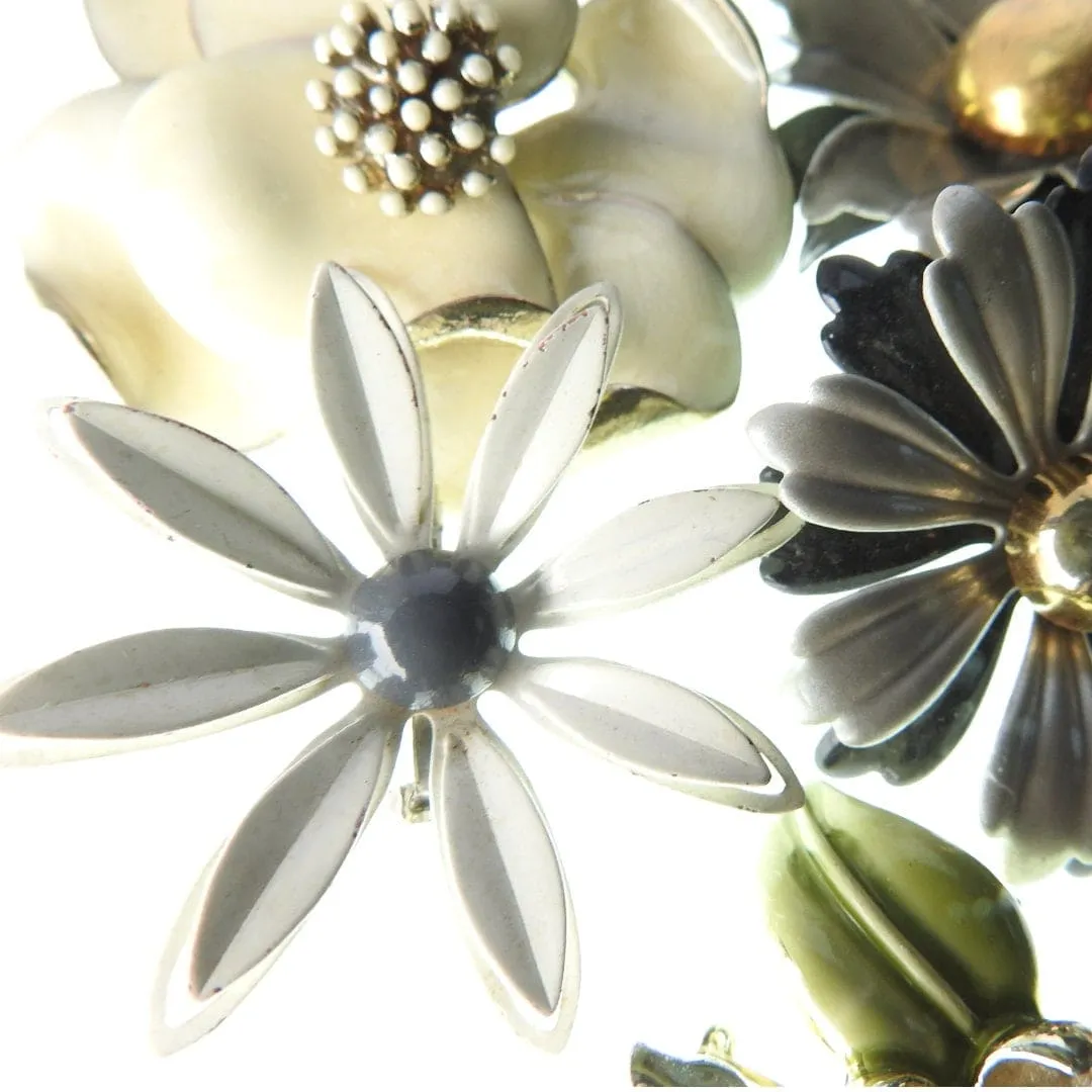 Charming Mid-Century Floral Brooches