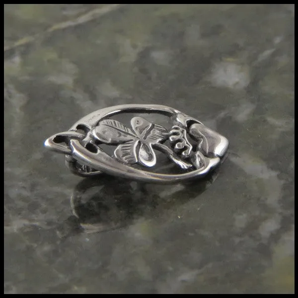 Claddagh and Shamrock Pendant and Earrings Set in Silver
