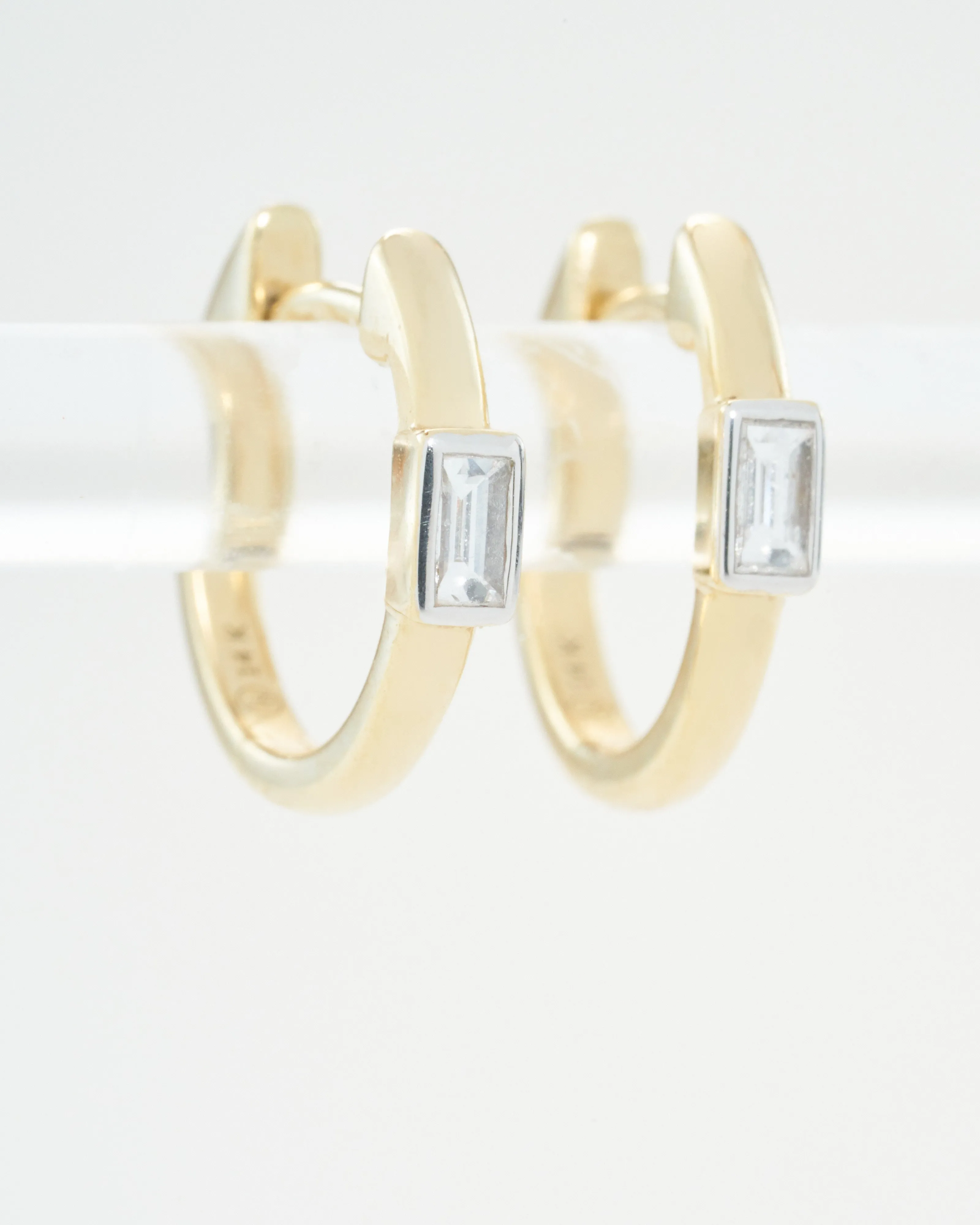 classic baguette huggie hoops