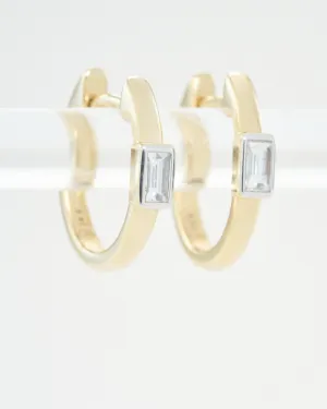 classic baguette huggie hoops