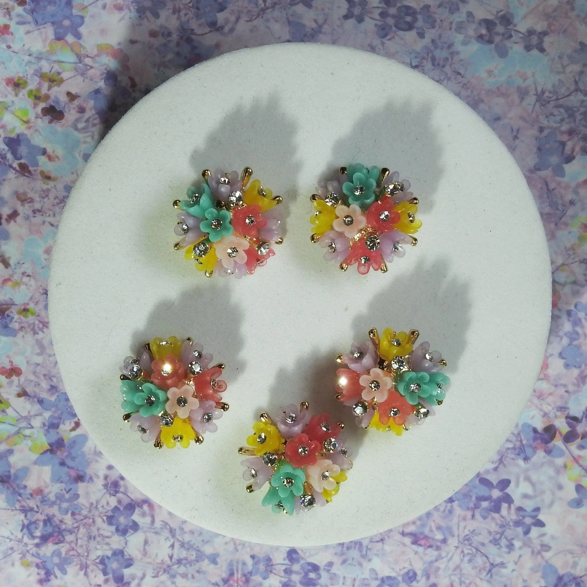 Colorful flower buttons