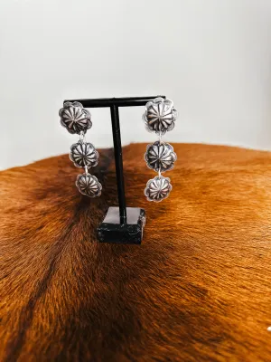 Concho Triple Drop Earring