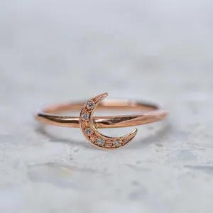 Crescent Moon Stacking Ring