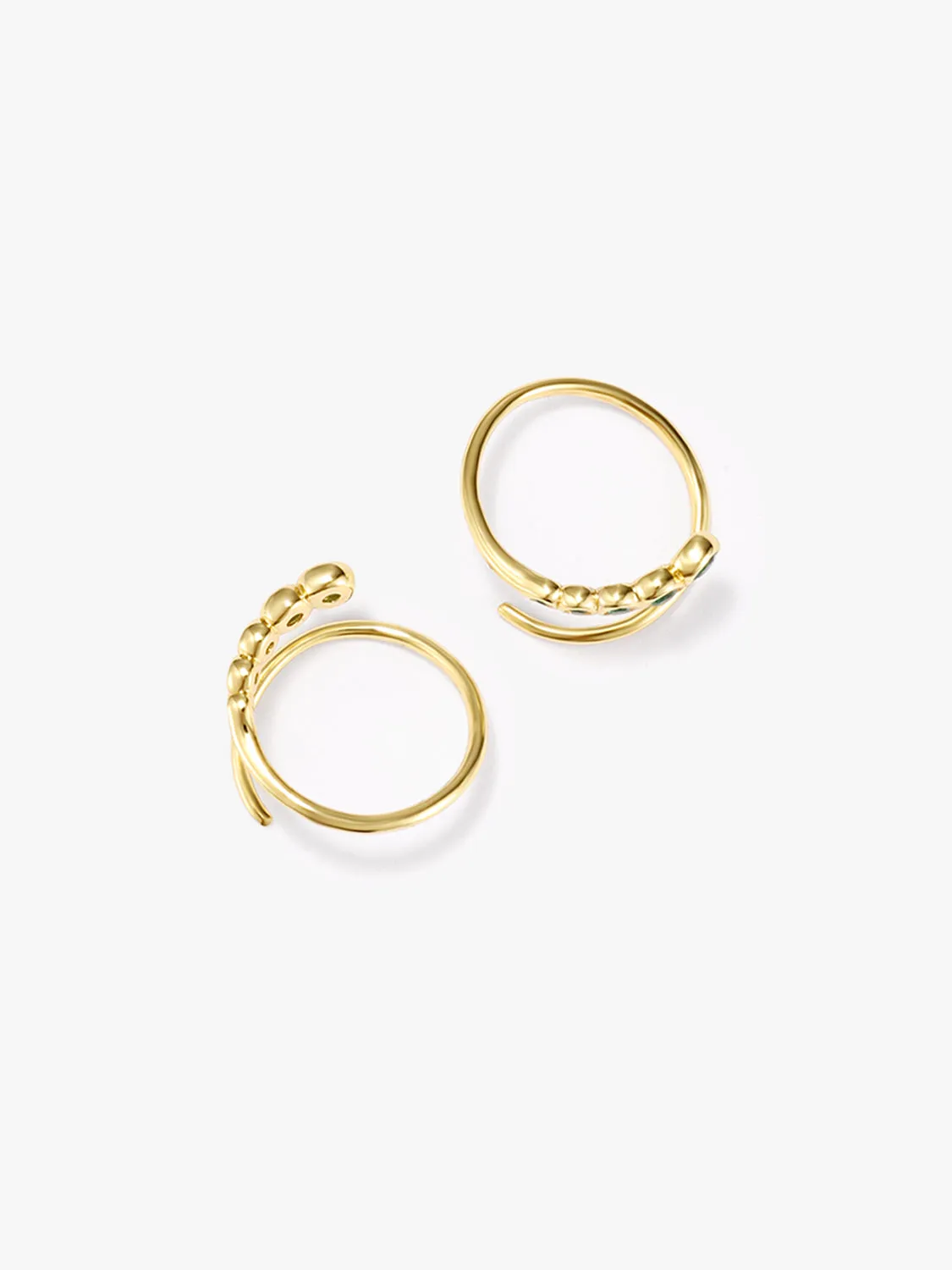 Crystal Double Hoops