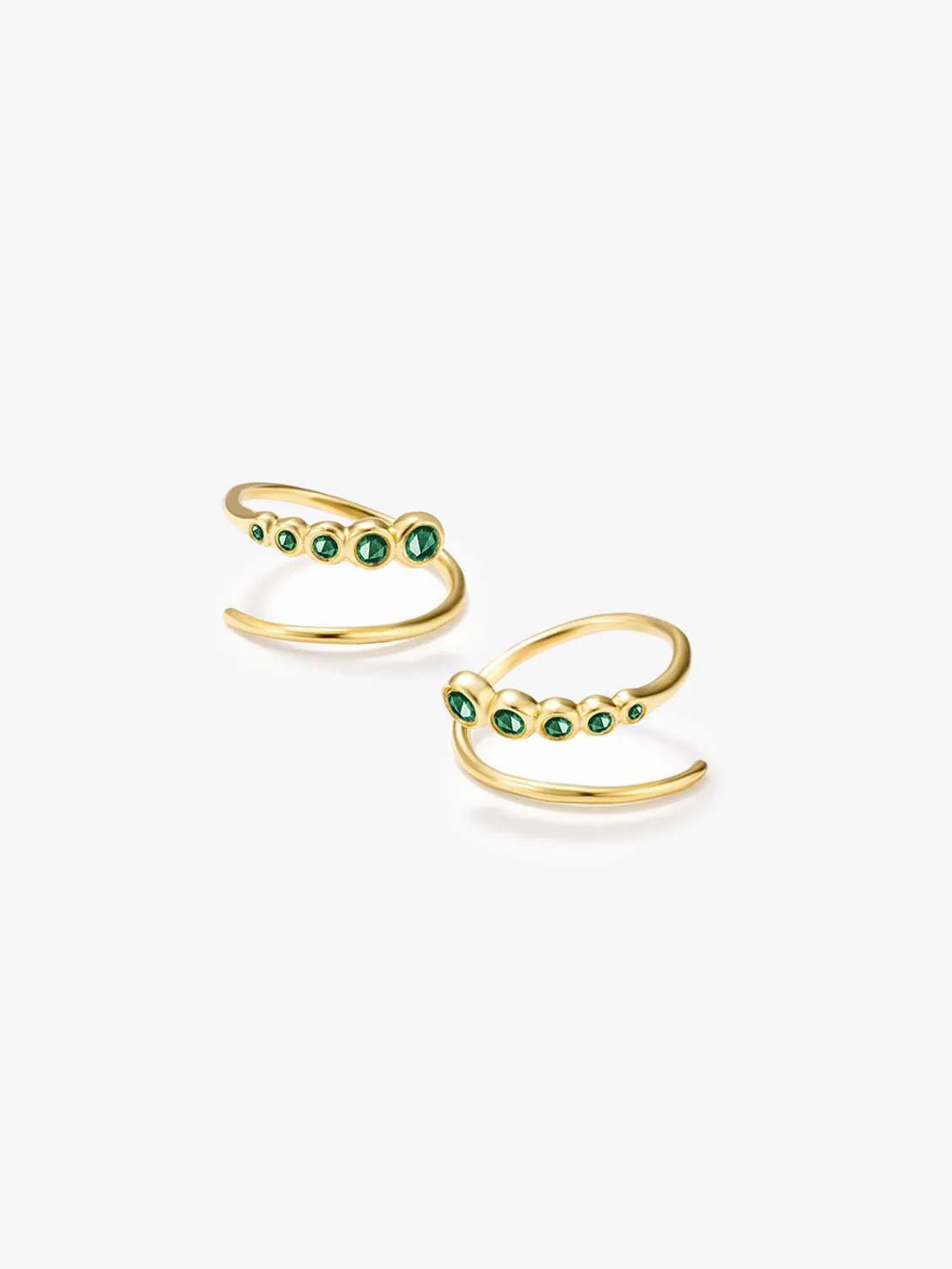 Crystal Double Hoops