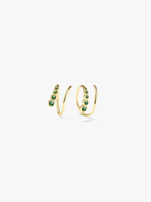 Crystal Double Hoops