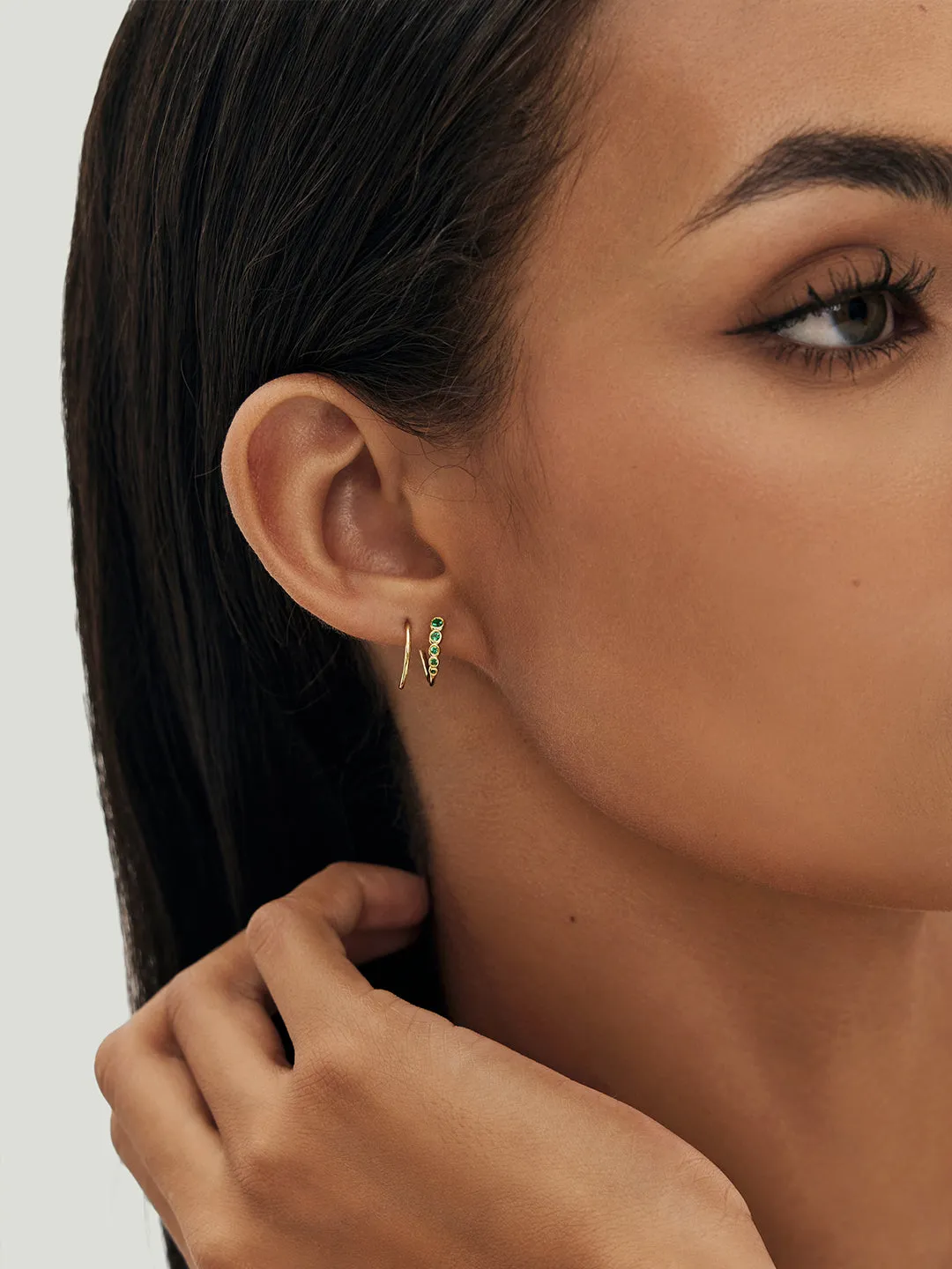 Crystal Double Hoops