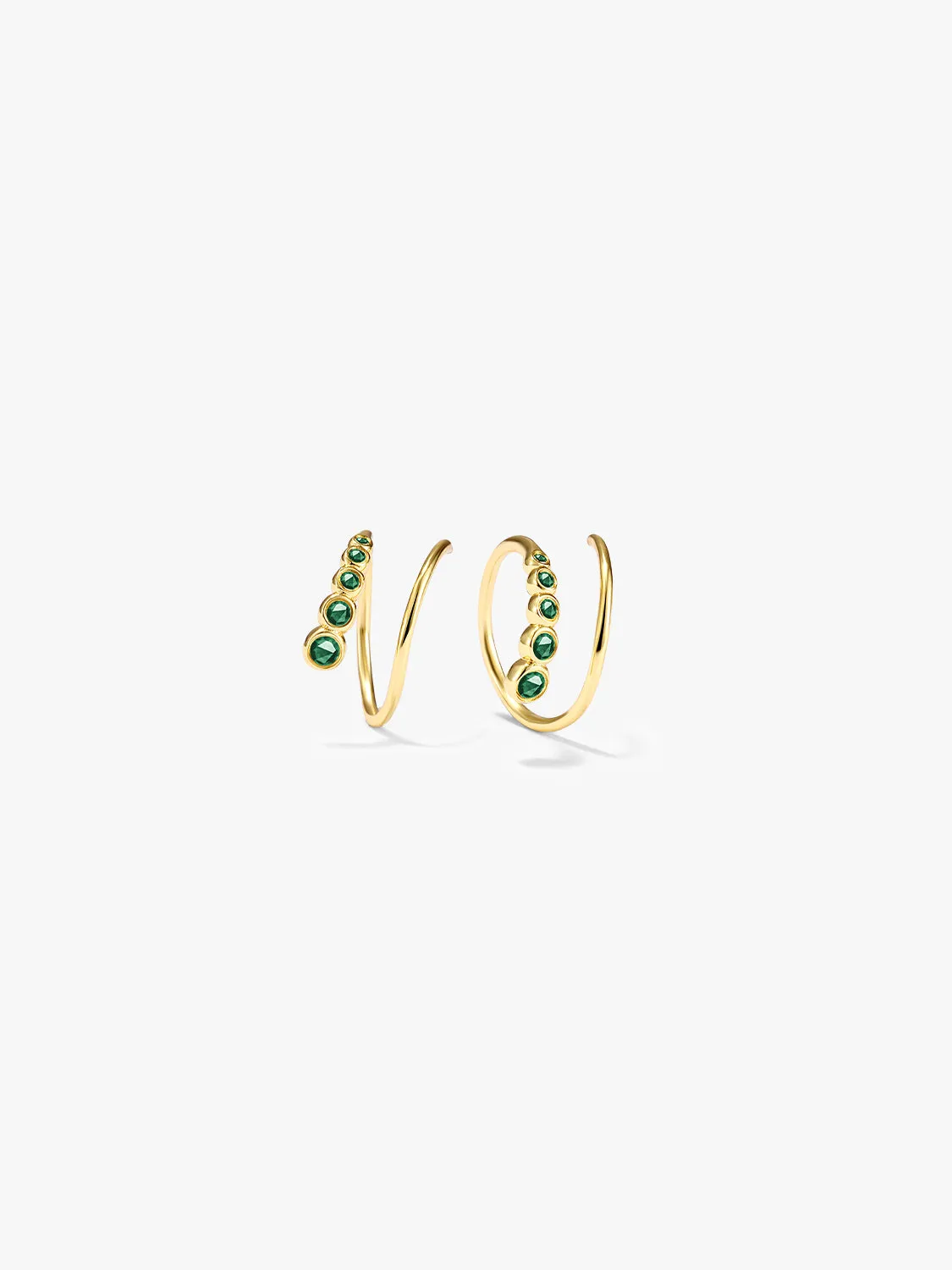Crystal Double Hoops